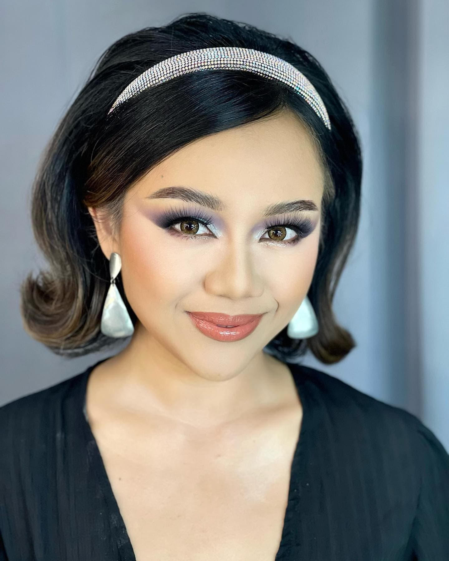 Bridal makeup photographed in natural light